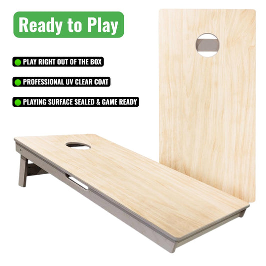 Tournament Cornhole Bundle — Classic Plain | Ready to Play | Boards, Bags & Case