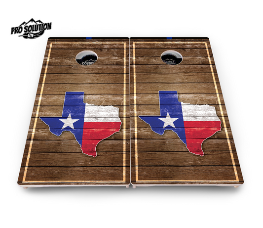 Texas Wood Panel Cornhole Boards — Pro Lite Series