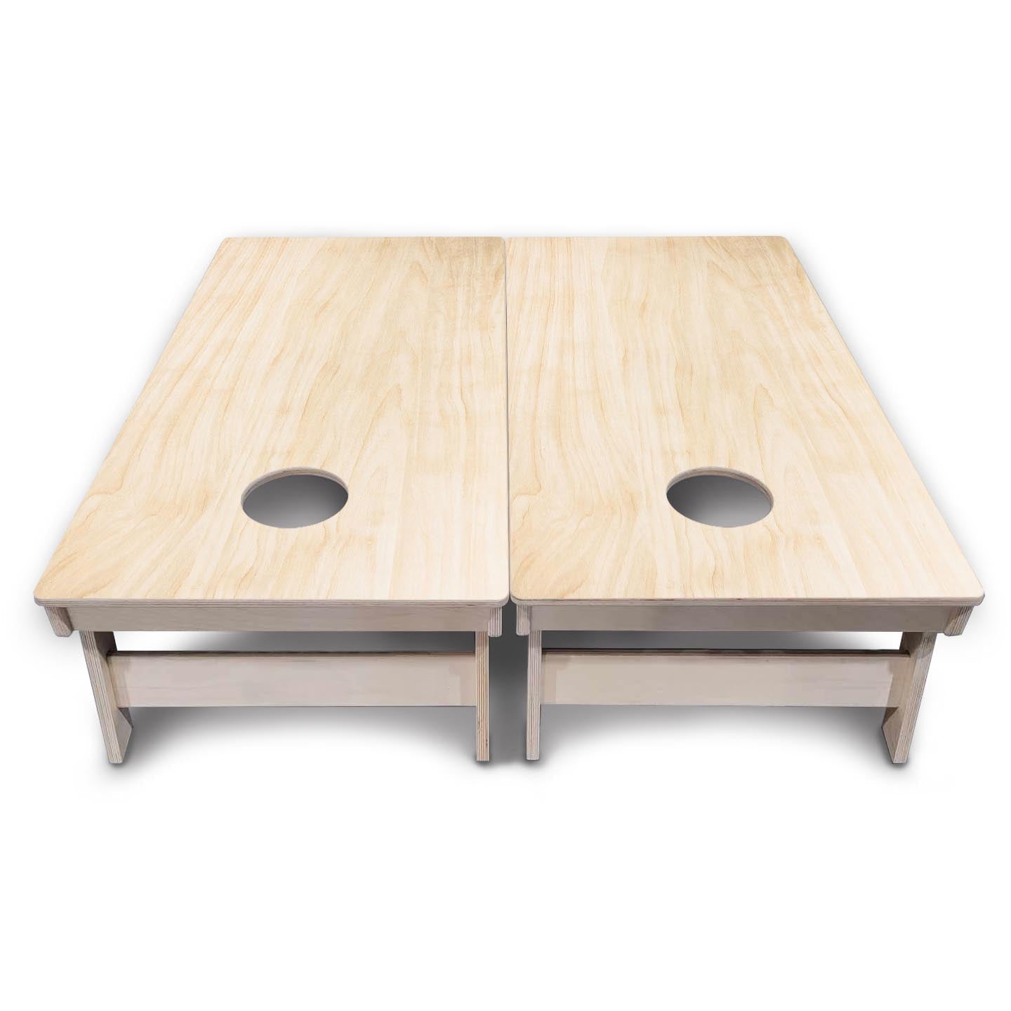 Tournament Cornhole Bundle — Plain Raw | Boards, Bags & Case