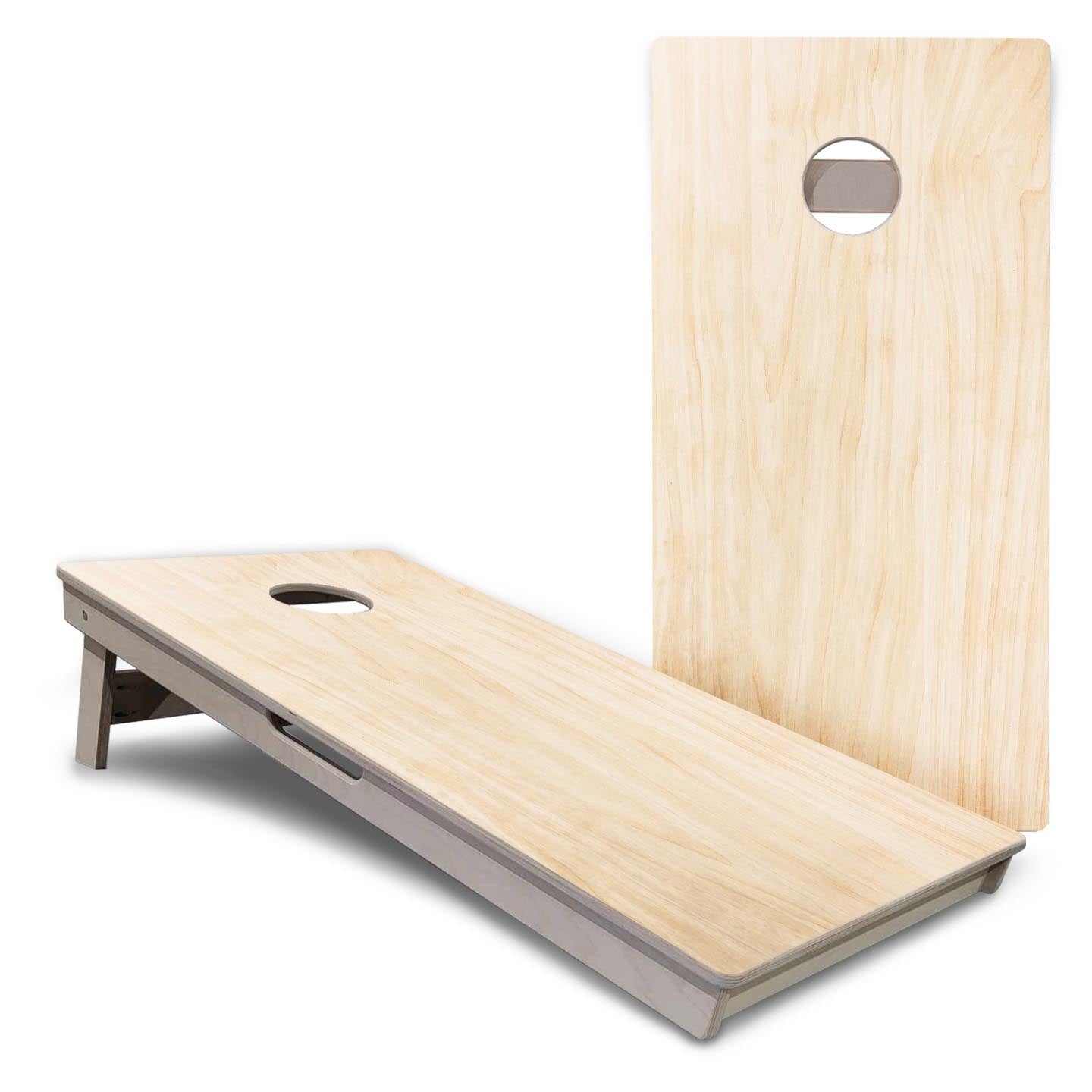 Tournament Cornhole Bundle — Plain Raw | Boards, Bags & Case