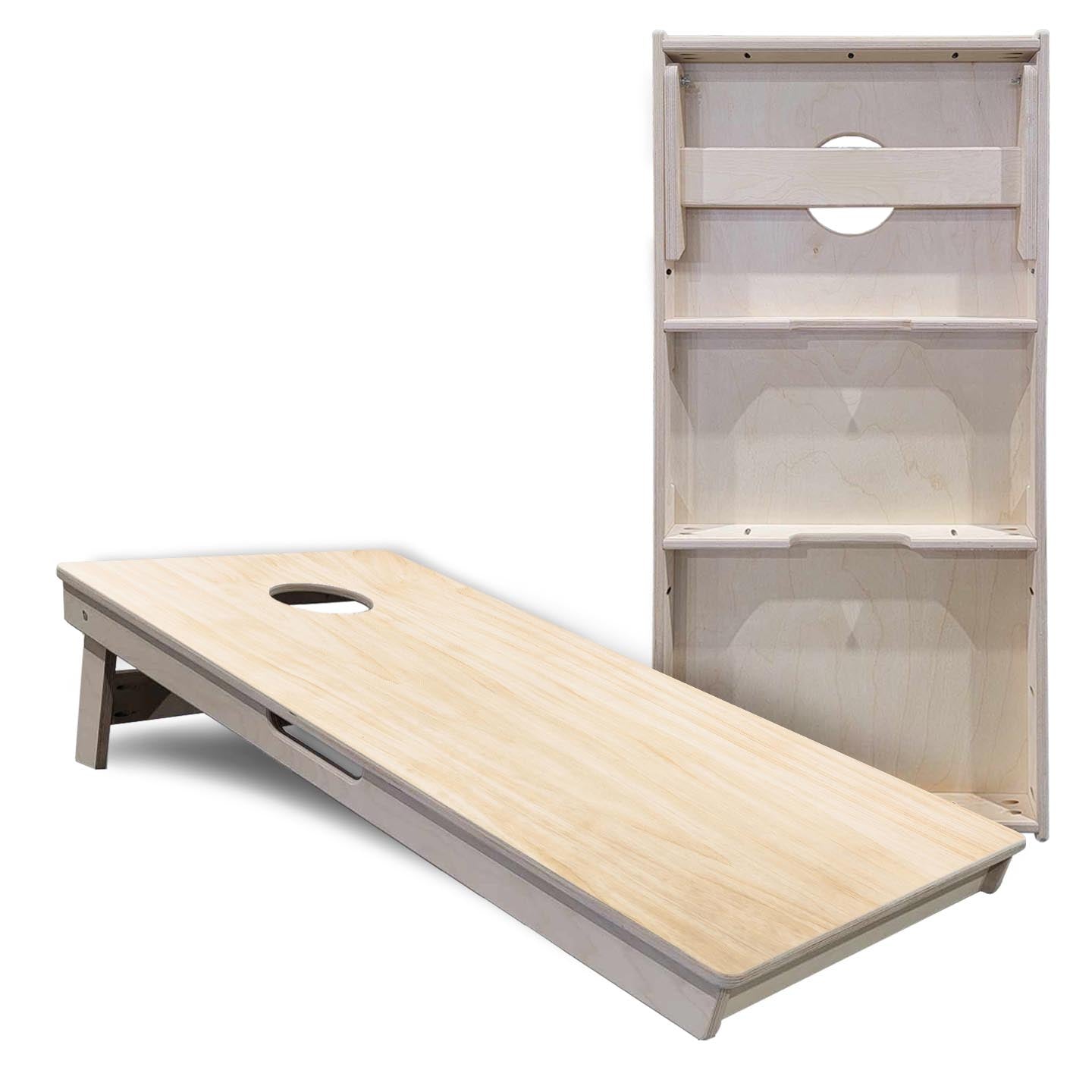 Tournament Cornhole Bundle — Plain Raw | Boards, Bags & Case