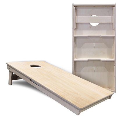 Tournament Cornhole Bundle — Plain Raw | Boards, Bags & Case