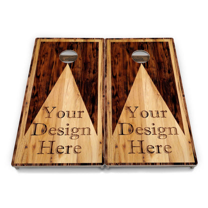 Tournament Cornhole Bundle — Wood Triangle Logo | Boards, Bags & Case