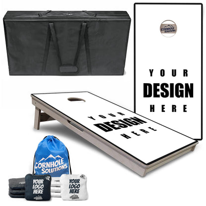 Complete Tournament Cornhole Bundle - Boards, Custom Bags & Carrying Case - Custom