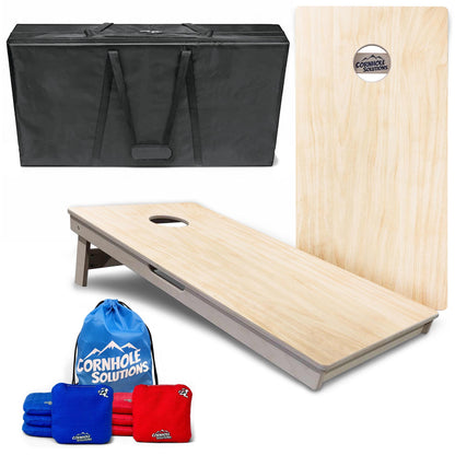Tournament Cornhole Bundle — Plain Raw | Boards, Bags & Case