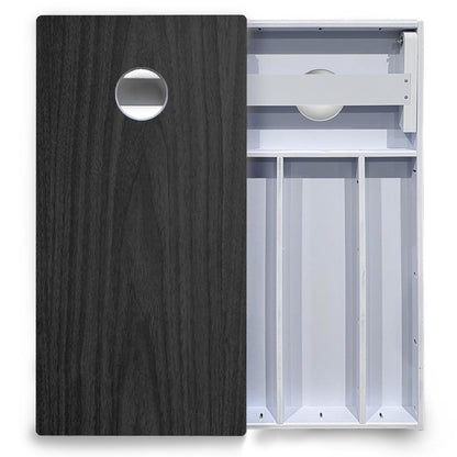 Dark Grey Wood Cornhole Boards - All Weather Series