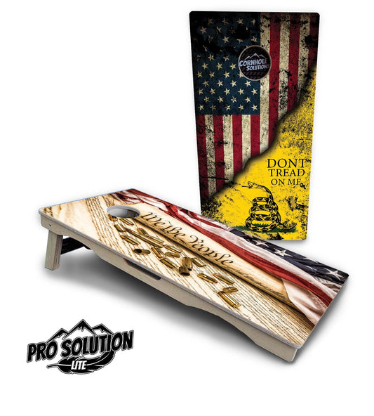 Don't Tread On Me & We The People Cornhole Boards — Pro Lite Series