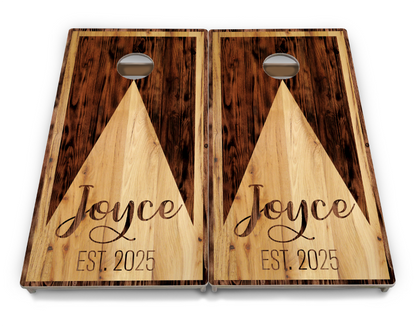 Tournament Cornhole Bundle — Wood Triangle Logo | Boards, Bags & Case