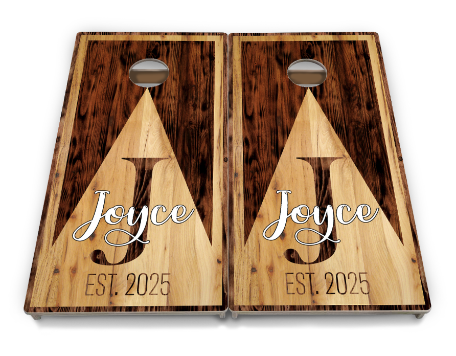 Tournament Cornhole Bundle — Wood Triangle Logo | Boards, Bags & Case
