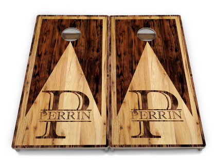 Tournament Cornhole Bundle — Wood Triangle Logo | Boards, Bags & Case