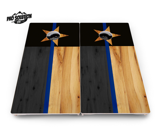Texas Blue Line Flag Cornhole Boards — Pro Lite Series