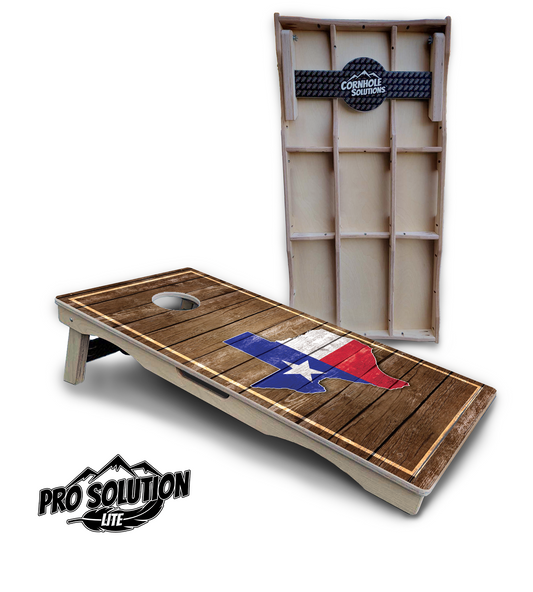 Texas Wood Panel Cornhole Boards — Pro Lite Series