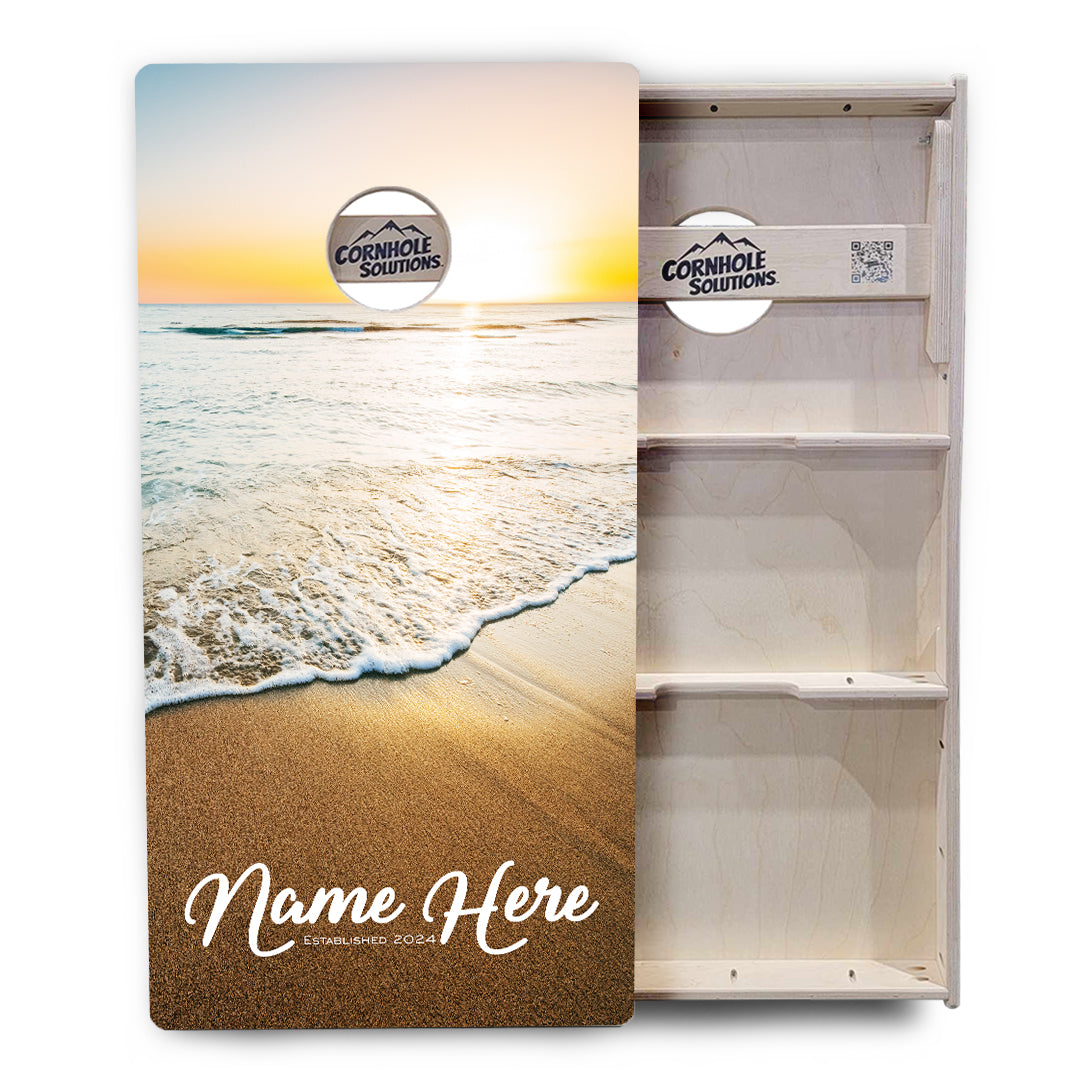 Beach Sunset Cornhole Boards - Professional Tournament Series