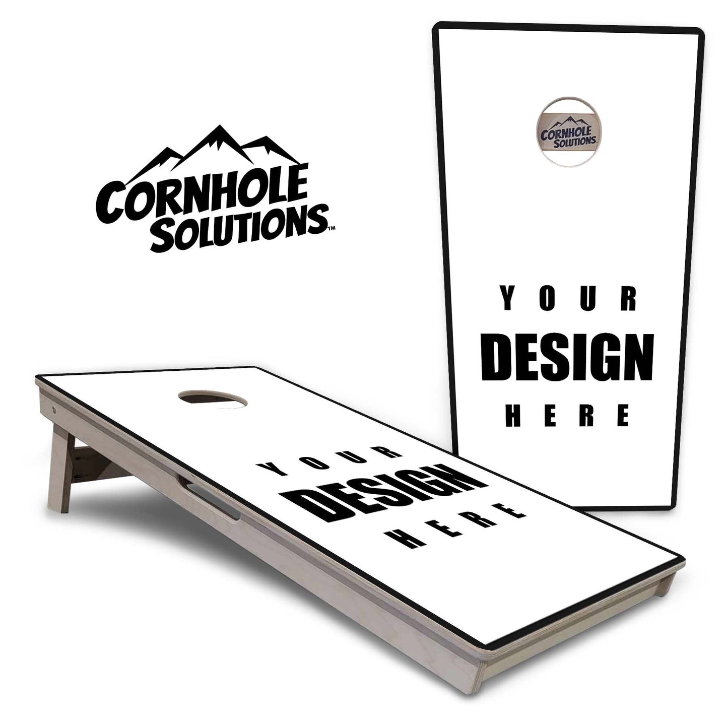 Complete Tournament Cornhole Bundle - Boards, Custom Bags & Carrying Case - Custom
