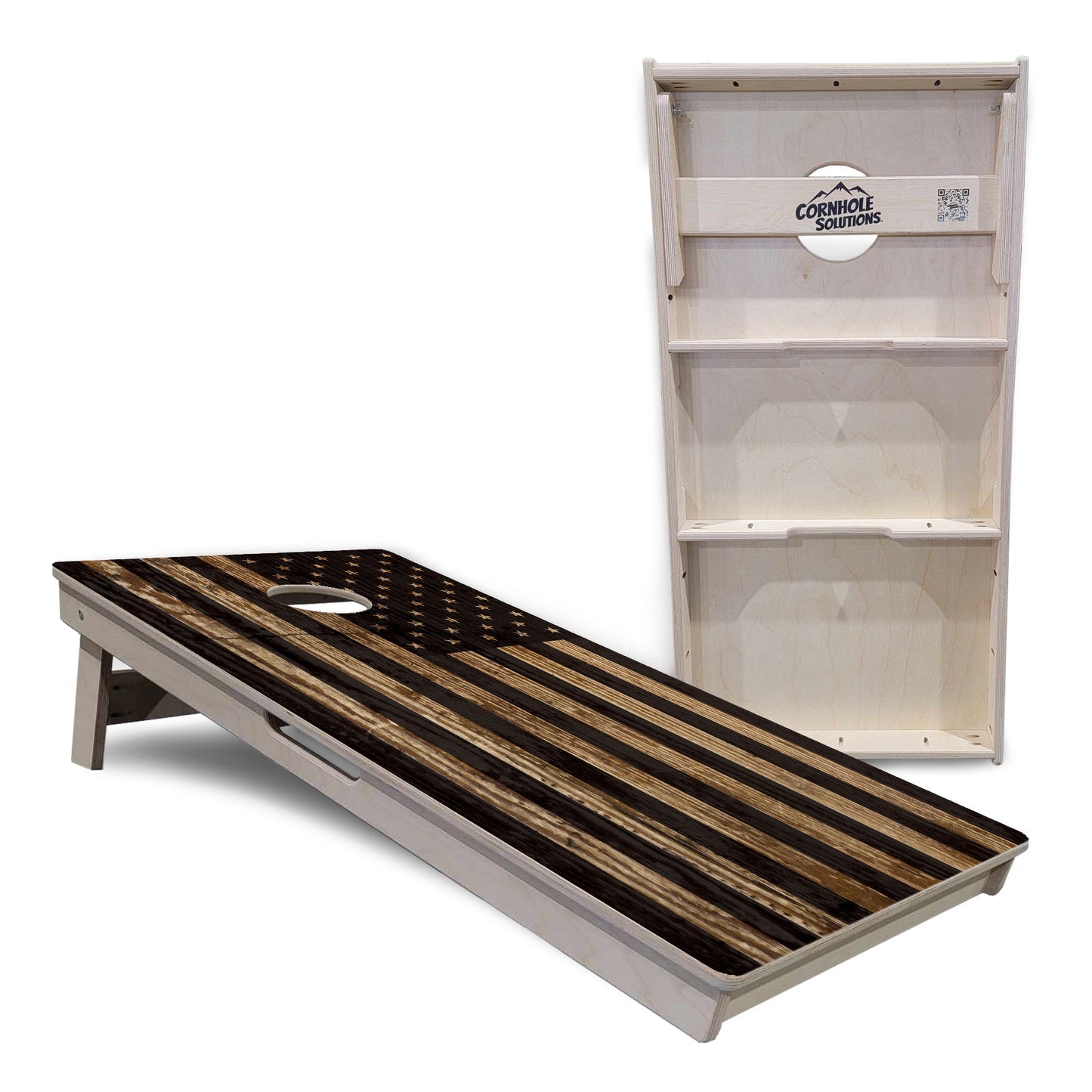 Wood DTOM & Flag Cornhole Boards - Professional Tournament Series