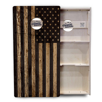 Wood DTOM & Flag Cornhole Boards - Professional Tournament Series